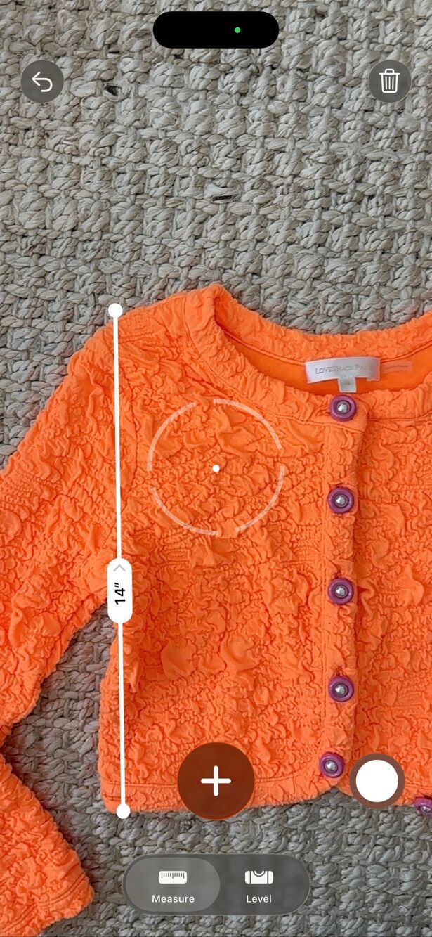 NWOT LOVESHACKFANCY Neon Tangerine Senina Crop Cardigan Sz XS, $235 D8 - Picture 8 of 9